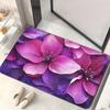 1PC Purple Flowers Pattern Door Mats Kitchen Rugs Non-Slip Pop Design Bedroom Rugs Bath Mat Carpet for Home Sink Laundry Decor