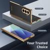 Чехол для Samsung Z Fold7: Складной, с гальваническим покрытием, узор «ромб», однотонная кожа, полное покрытие для Fold6/5, трансграничная совместимость.