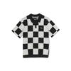 Черно-белая клетчатая рубашка-поло с пуловером, унисекс, рубашки-поло, винтажно-белые VN0008T4ZHJ