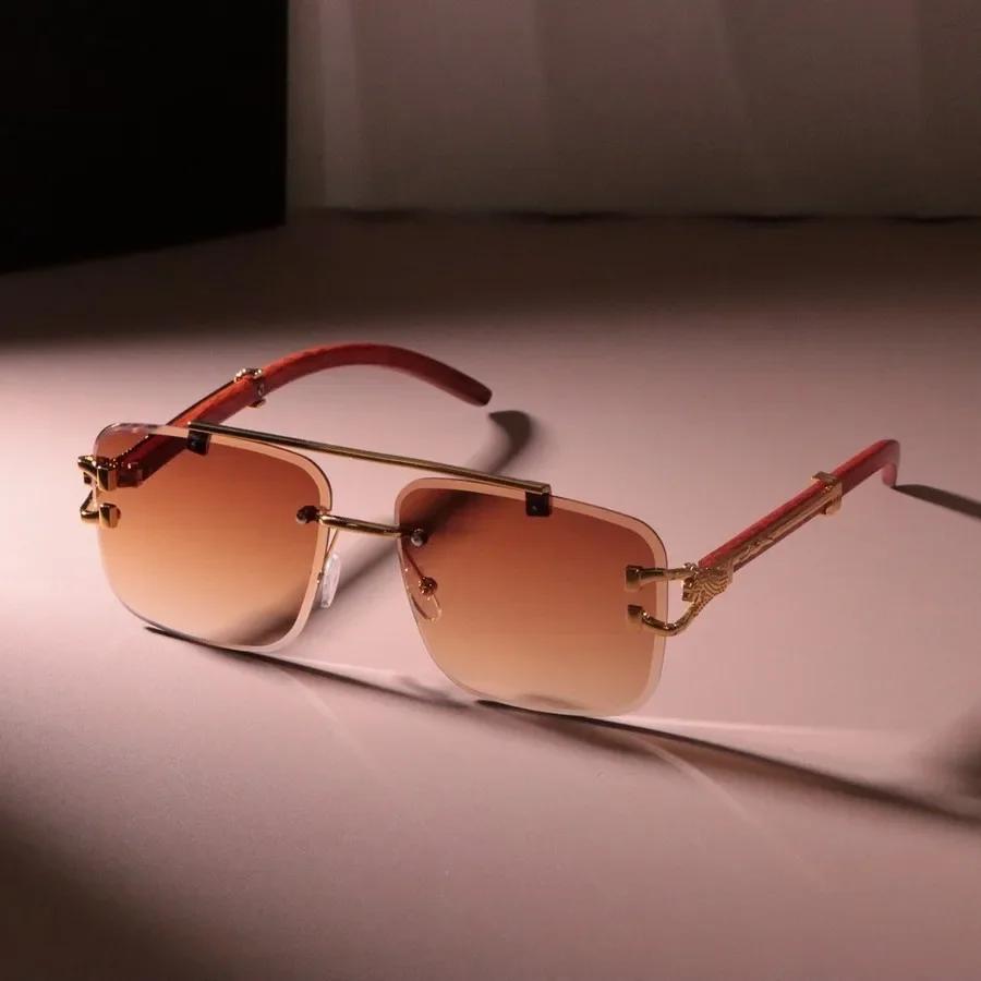 Frameless Unisex Square Sunglasses Women Men Brand Designer Colorful Sun Glasses Female Male Colors Mirror