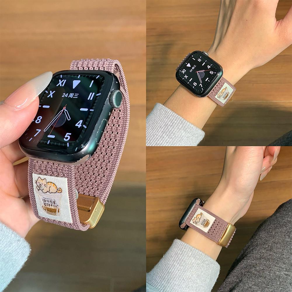 Дышащий нейлоновый ремешок для Apple Watch 44 мм Ремешок Ultra 49 мм 1 2 3 S10 11 46 мм 42 мм 45 мм 40 мм 41 мм 38 мм Ремешки для серии IWatch