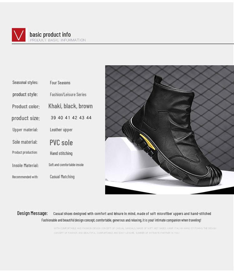 Мужские высокие зимние ботинки Martin с утолщенным бархатом для тепла и защиты от холода