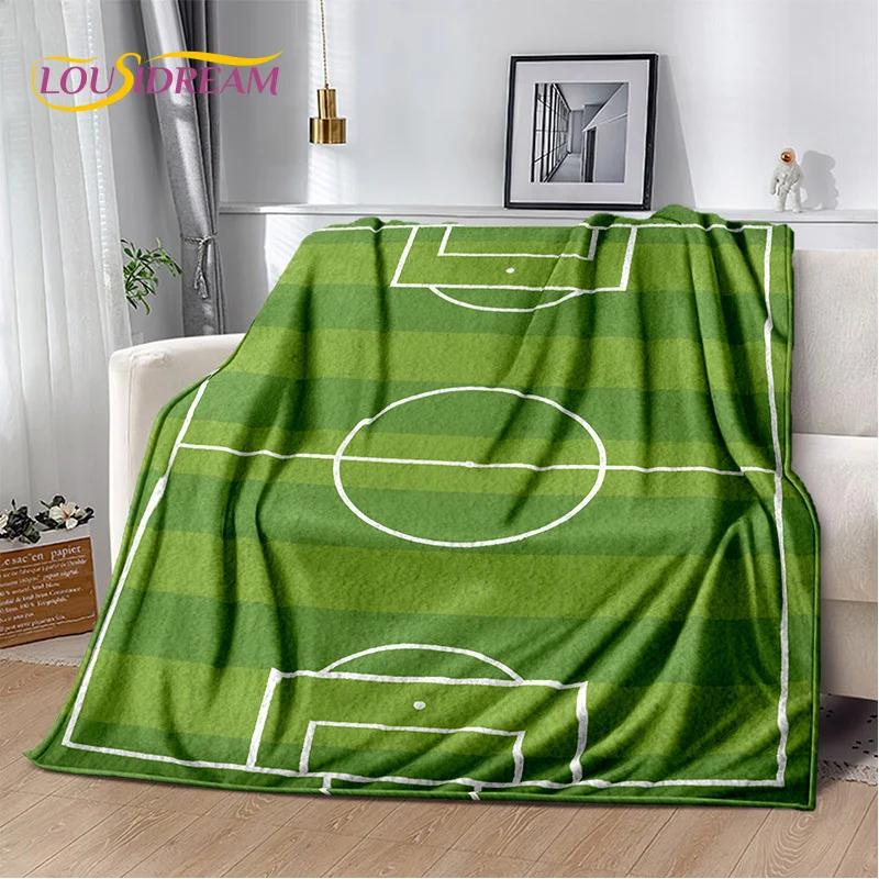 29 Стиль Футбольное поле Футбол Спорт Мультфильм Мягкое одеяло, Мягкий плед для дома Спальня Кровать Диван Дорожный чехол Детский подарок