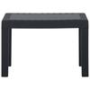 3 Piece Garden Lounge Set with Cushions Plastic Gray