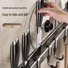 No-Drill Kitchen Utensil Hanging Rack (40cm, 8 Hooks)