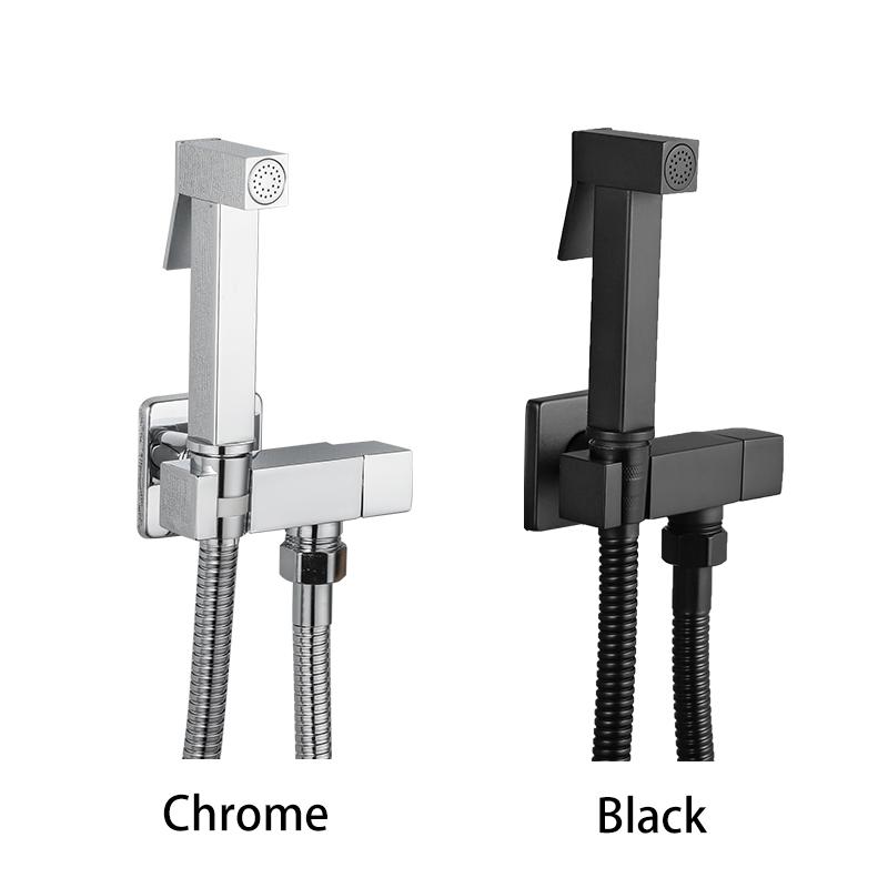 Латунный смеситель для биде, одиночный кран для холодной воды, ручной душевой набор для биде, распылитель для унитаза, распылитель Shattaf, гигиенический душ, черный