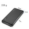 Powerbank 10000 mAh Fast Charging LogiLink USB-C + 2x USB-A LED Black