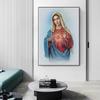 Классическое христианское священное сердце Иисуса и Марии, холст, картины, постеры, принты, настенное искусство для декора гостиной, cuadros
