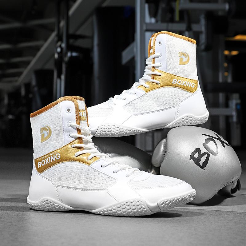 Профессиональная боксерская обувь Мужская обувь для упражнений Боксерские кроссовки Мужская воздухопроницаемость Борцовская обувь