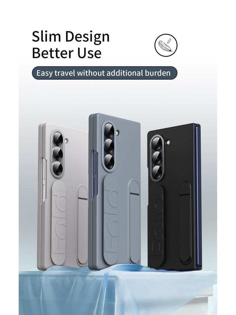 Чехол для Samsung Z Fold 7/6: Официальный стиль со встроенной подставкой, ремешком и защитой для Fold 5/4