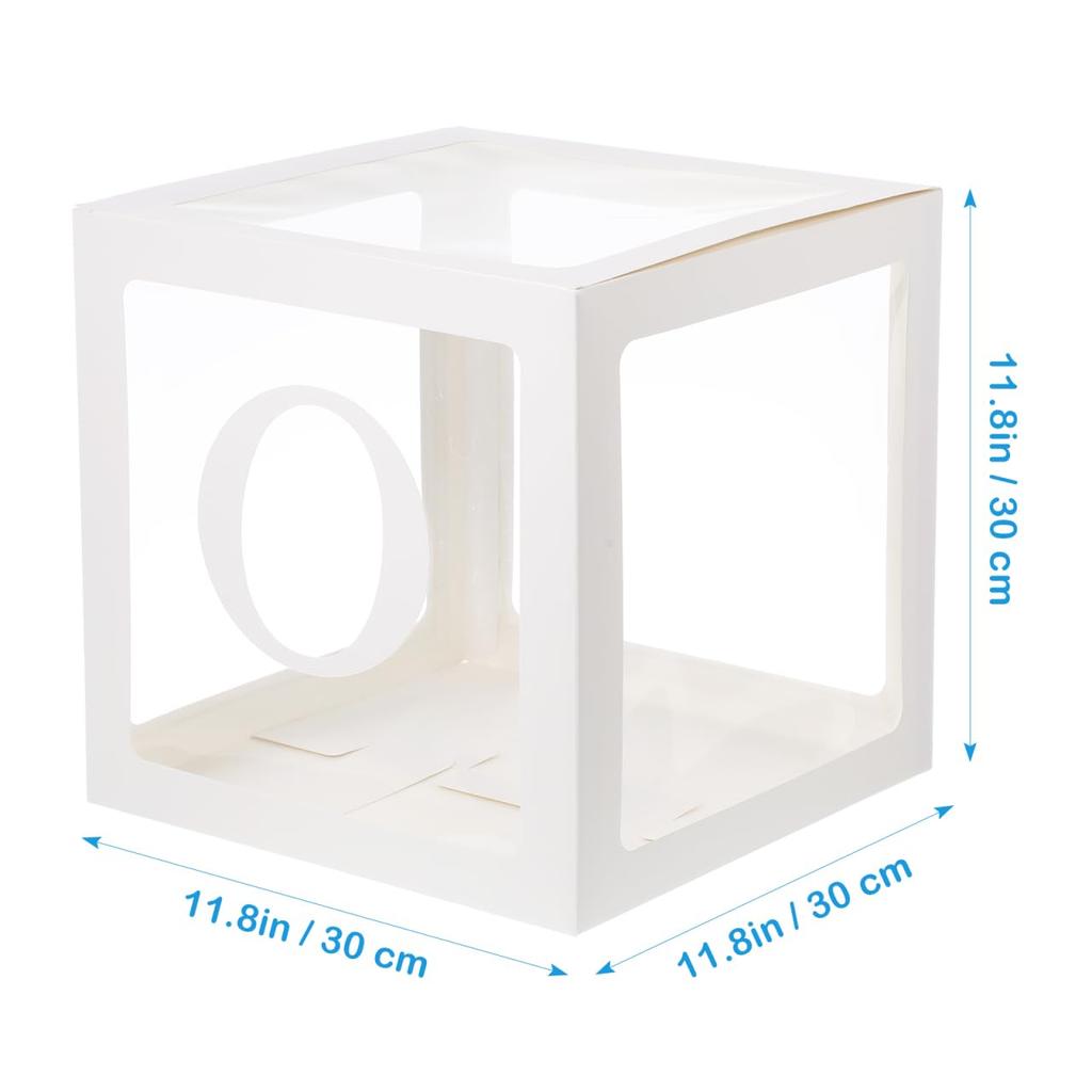 VICASKY Balloon Box Birthday Letter Set Transparent One Balloon Box 1st Year Old Decoration Alphabet Balloon Party Decoration Birthday Reception