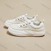 Fashion Women's White Sneakers 2025 Summer New Mesh Breathable Comfortable Outdoor Sports Shoes Fashion Lace Up Height Increase Flats