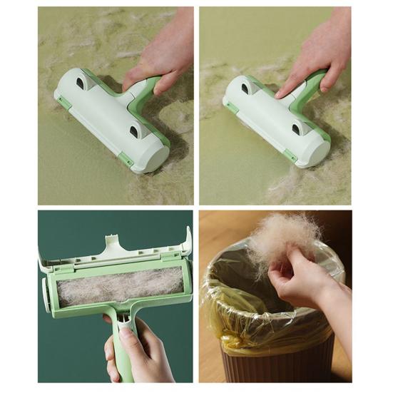 Pet Hair Roller Reusable Sticky with Detachable Storage Hair Remover Box Soft Rolling Head Non-Damaging Lint