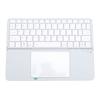   Keyboard with Touchpad Multifunctional Quiet Typing Rechargeable Foldable 64 Key Keyboard for Laptop Tablet
