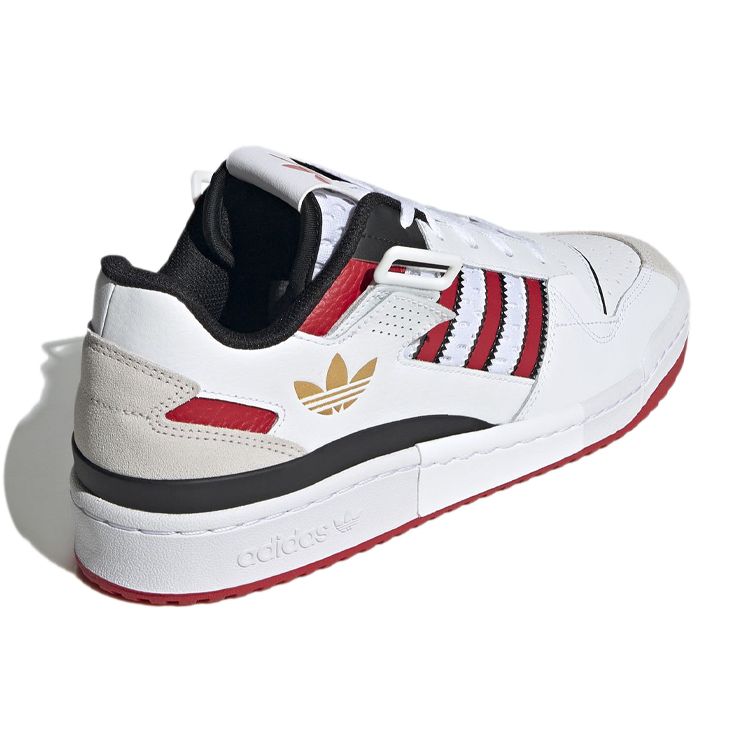 Adidas Forum Exhibit Low White Scarlet Кроссовки унисекс Обувь-Белый Core-Черный GX1523