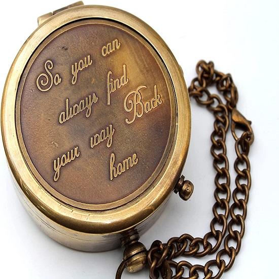 Чтобы вы всегда могли найти дорогу домой, походный компас на день рождения, годовщину, День святого Валентина, выпускной