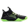 Баскетбольные кроссовки Li Ning Combat Low, прочные, нескользящие, низкие, мужские, черные, зеленые ABPR027-1