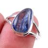 Натуральный кианит, драгоценный камень, ручная работа, кольцо-подарок из стерлингового серебра 925 пробы, размер 7 q5r48