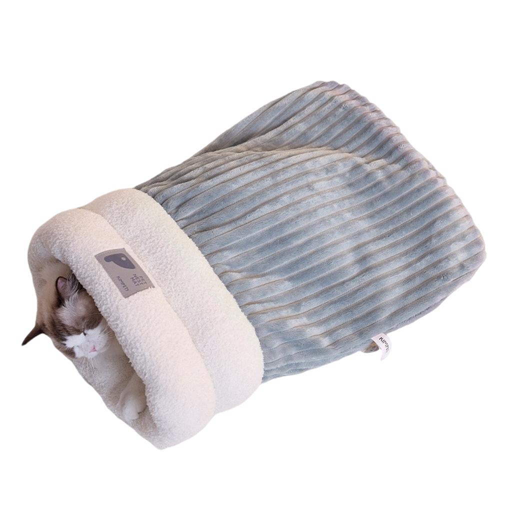 Warm Cat Sleeping Bag Soft Cat Bed Comfortable Tunnel Cat Nest Closed Pet House for Cats Lovely Cat Nest Cat Accessories