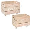 Set of 2 XL Decorative Atmosphera Crates - Pink Crate