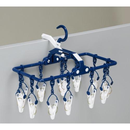 Twinmall Laundry Drying Hanger, Primini, Navy, 13 Pinch, BEILU BE-03N