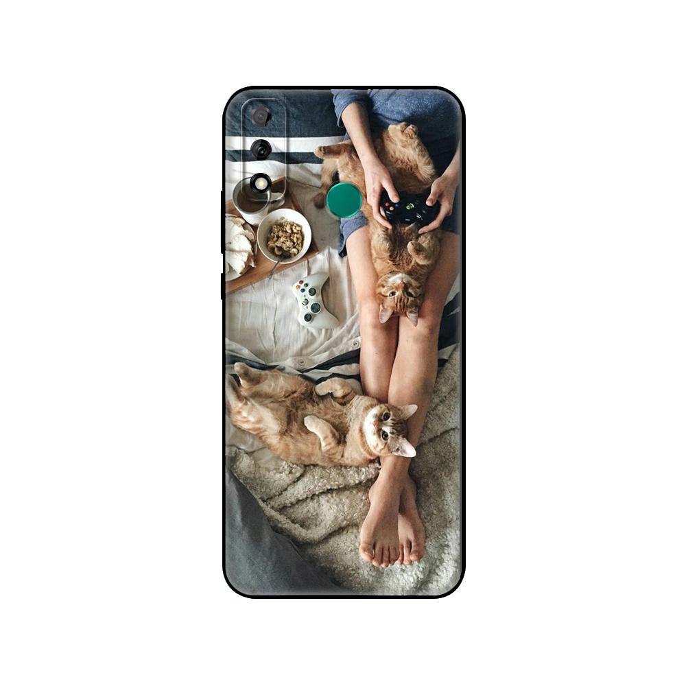 Черный чехол из ТПУ для Huawei Y9S Y6S Y8S Y5P Y7P Y8P чехол для Huawei Y5 lite Prime 2018 Y6 2019 чехол Fashion Girl Merry Christmas