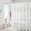 with Hooks Bath Curtain EVA Toilet Curtain Durable Privacy Curtain  Dormitory