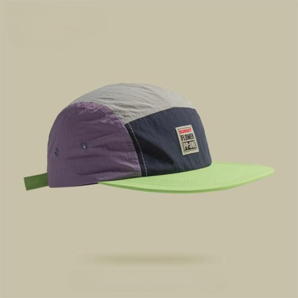 Casual Japanese Style Hip-Hop Hats Thin 5 Panel Flat Brimmed Baseball Cap Quick-Drying Breathable Sunscreen Hat Unisex