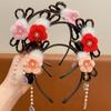 Children's Headband Flower Tassel Headband Antique New Year Headdress Hanfu Hair Hoop