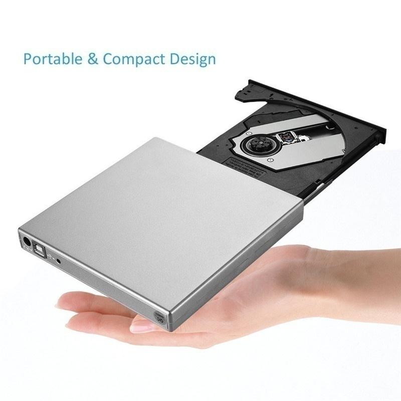 DVD-ROM внешний оптический привод USB 2,0 CD/DVD-ROM CD-RW плеер записывающее устройство тонкий читатель портативный рекордер для портативного компьютера с ОС Windows