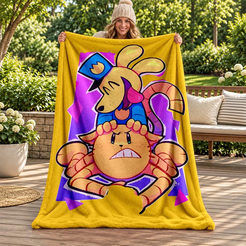 Dog Man blanket Flannel Blanket Soft Cozy Plush Throw for Sofa Bed Lightweight Home Decoration Gifts for Christmas various holidays