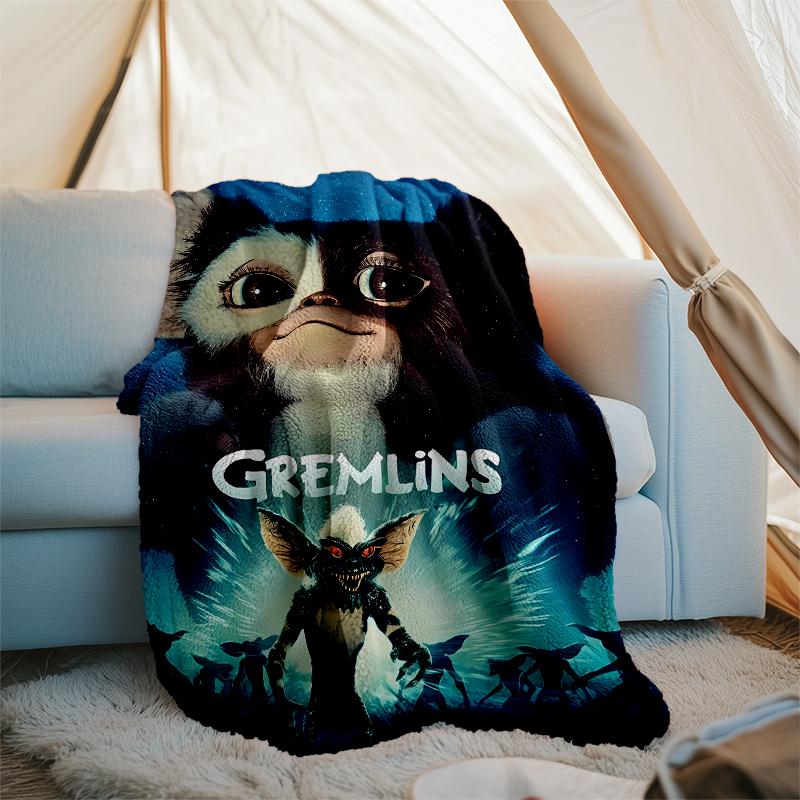 Gremlins Theme Printed Blanket - Perfect for Couch, Bed, Travel & Outdoor Use | Machine Washable, Cozy & Durable.