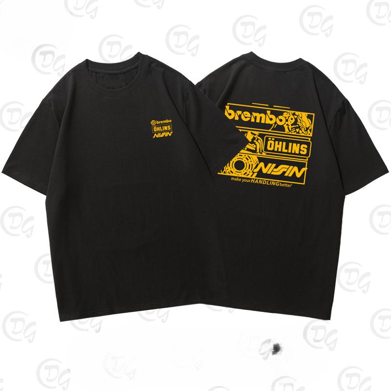 2025 Швеция OHLINS Мотоциклетный амортизатор Модифицированная футболка с коротким рукавом Мужская и женская одежда для велосипедистов