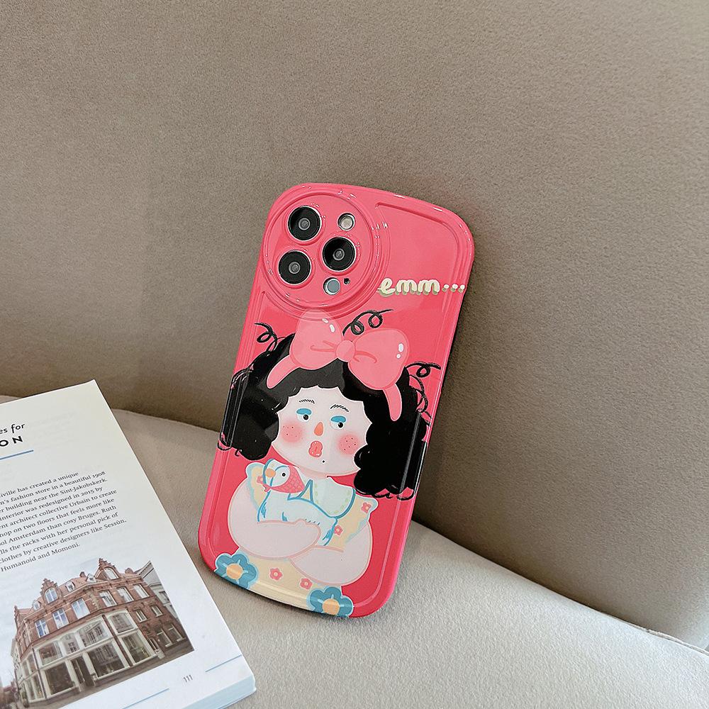 Мультяшная девушка, милая женщина, утка, Ins, прекрасный розовый Imd, силиконовый противоударный мягкий чехол для телефона для Iphone 13 Pro Max 12 Promax 11, чехол