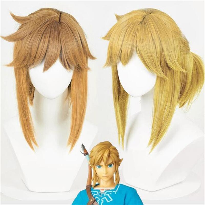 Парики для косплея из игр Breath of the Wild Tears of the Kingdom, термостойкие синтетические волосы высокого качества + шапочка для парика