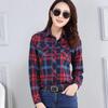 Korean Plaid Oversized Women's Long-Sleeve Shirt Jacket for Spring/Summer