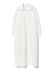 Beams Heart Women's Drawstring Long Shirt Dress, Off White, One Size