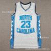 Vintage Michael Jordan UNC College Basketball Jersey 23 Blue White Black Stitched Retro Fan Wear