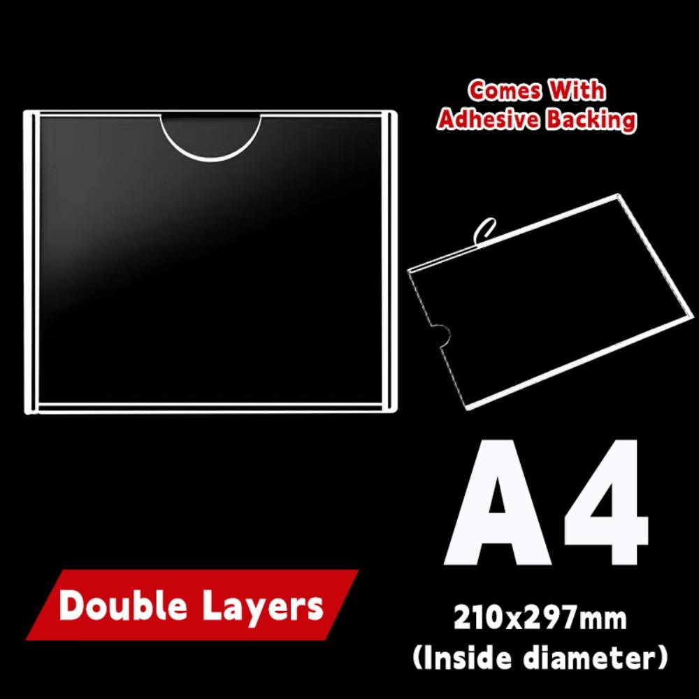 Самоклеящаяся фоторамка Прозрачный держатель для карточек Высококачественный держатель для табличек Подставка для карточек