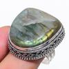 Natural Labradorite Gemstone 925 Sterling Silver Jewelry Ring Size 10 R9f95