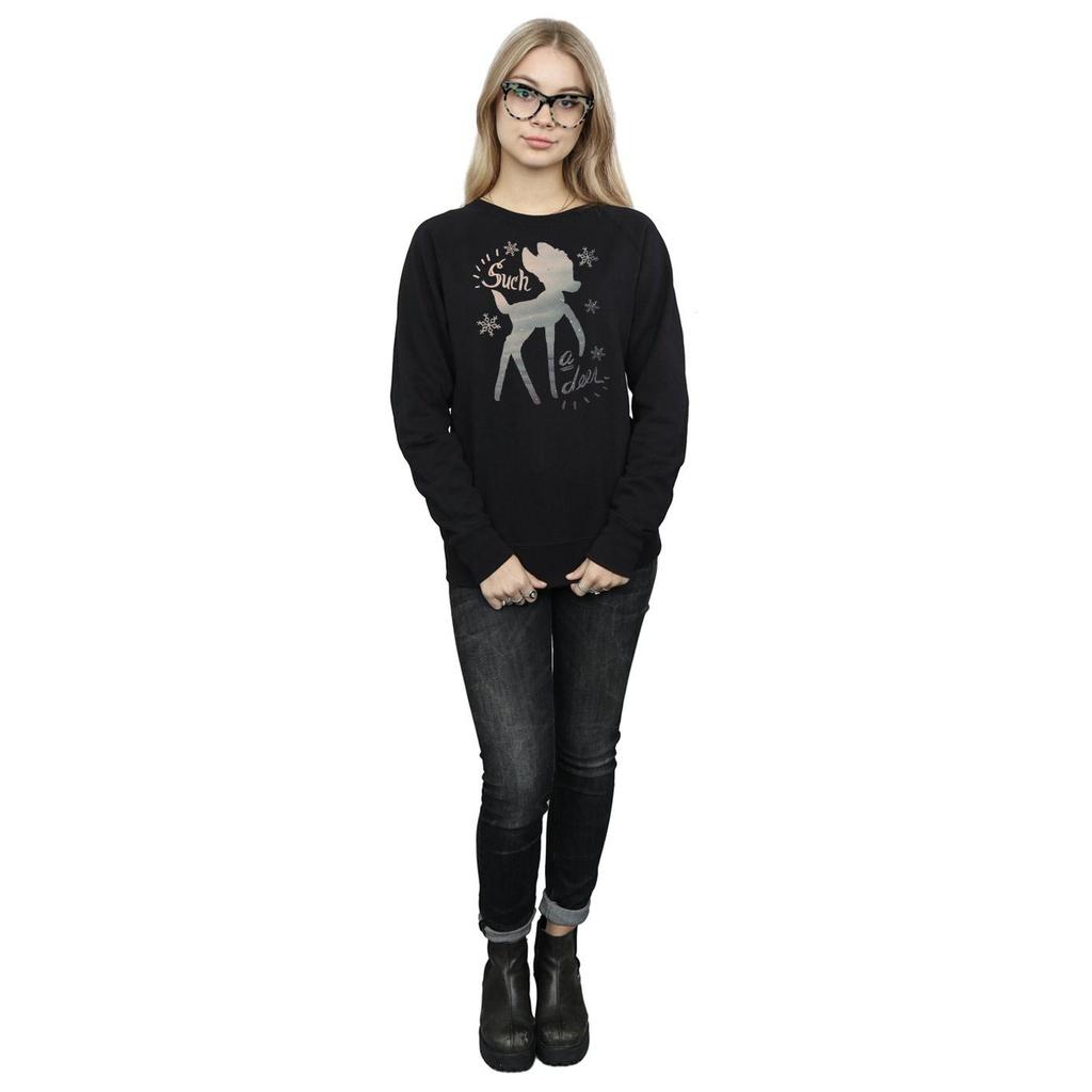Disney Womens/Ladies Bambi Winter Deer Sweatshirt
