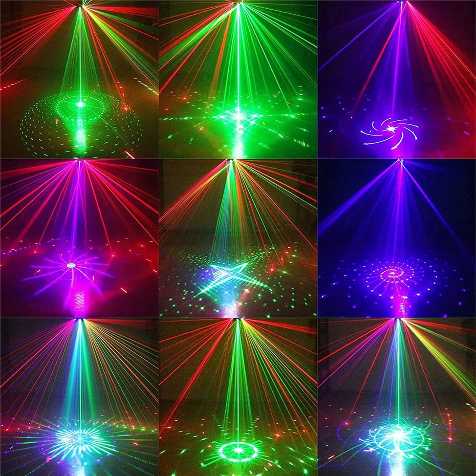 15 ГЛАЗ RGB Диско DJ Луч Лазерный Световой Проектор DMX Дистанционный Стробоскоп Эффект Сценического Освещения Рождественская Вечеринка Праздник Хэллоуин Огни