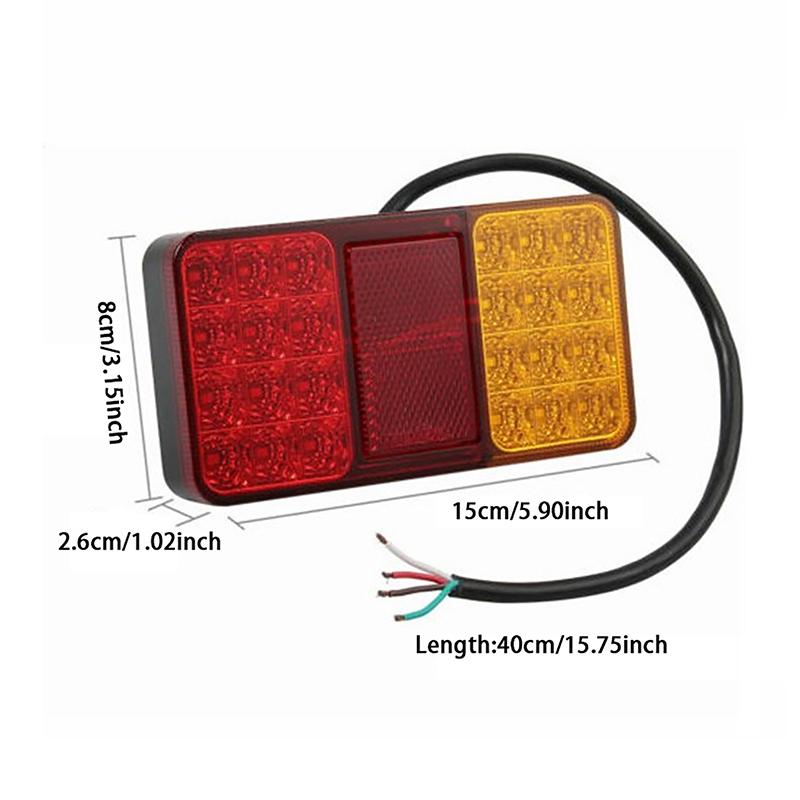 12 В автомобильный грузовик задний фонарь задний стоп-сигнал 24 светодиодных водонепроницаемых индикатора сигнальная лампа для лодки прицепа каравана фургона грузовика