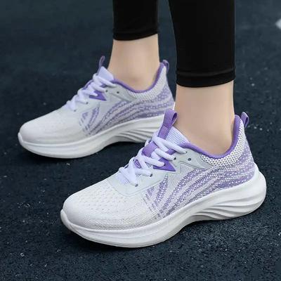 Мода Высокая Платформа Платформа Обувь Женские Ботинки Ботинки Фиолетовый Спортивная Обувь Леди Кроссовки Джоггинги Комплект Twnis Sapato Ссылка Vip Брендовый