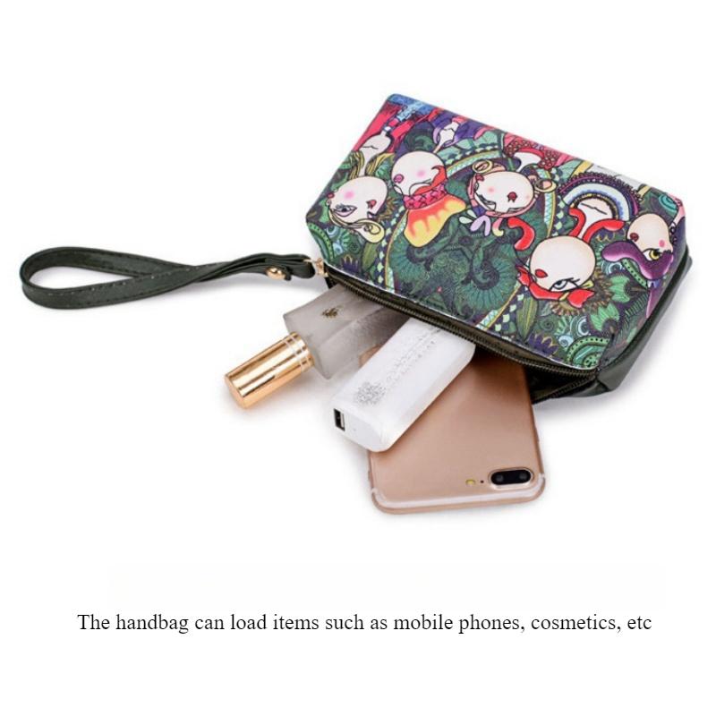 Модный креативный лесной стиль, цифровая печать, комплект женских сумок из 6 предметов, сумка с рисунком персонажа в стиле ретро, ​​сумка через плечо, сумка-тоут, кошелек и сумка для ключей