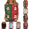Christmas Women's Sweatshirt Designer Round Neck Long Sleeve Loose Fashion Casual Stitching Snowman Fun Pattern Printed Top