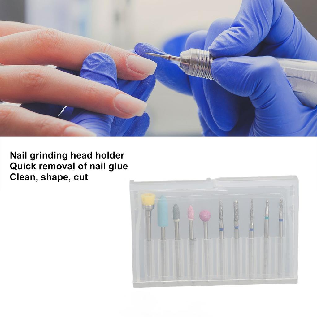 10pcs Nail Drill Bits Set Tungsten Steel Ceramics Professional Less Dust Cuticle Remover Bits