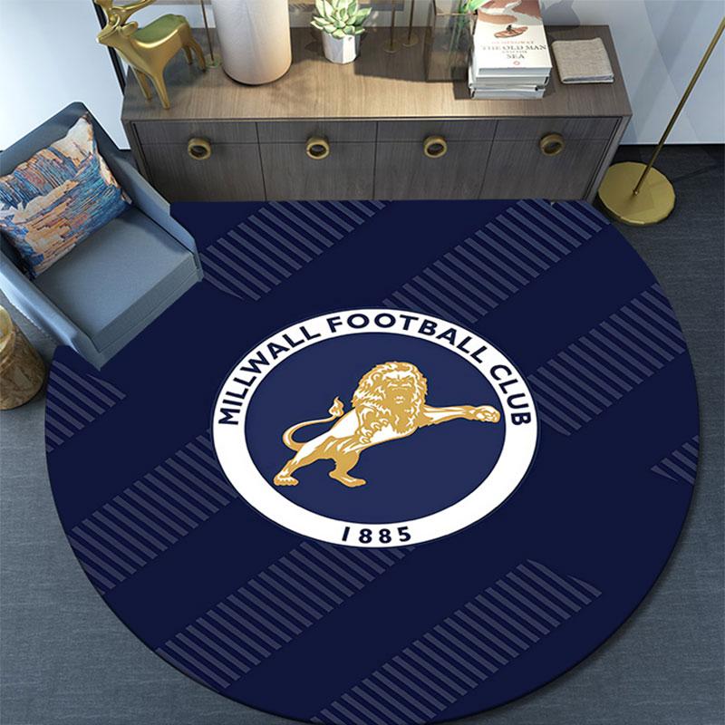 Millwall pattern round rug,Carpet Rug for Living Room Bedroom Playroom ,Non-slip Floor Mat,Holiday Gifts and Birthday Gifts.