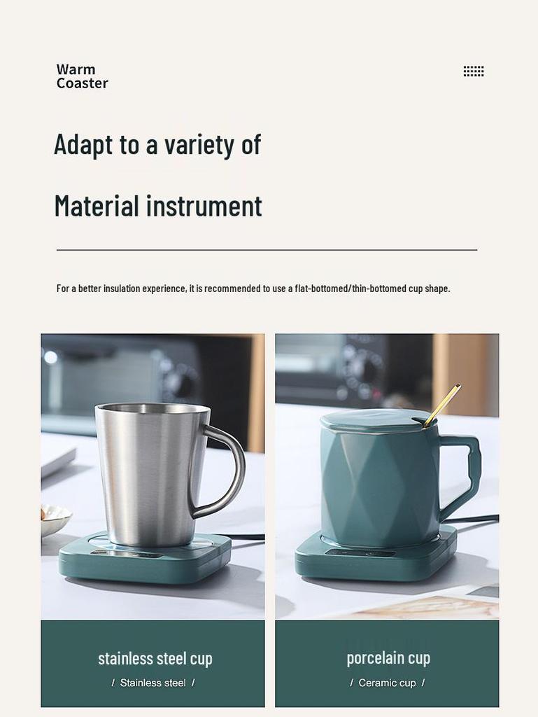 Умная подогреваемая подставка: Чашка с контролем температуры 55° и подогреватель молока