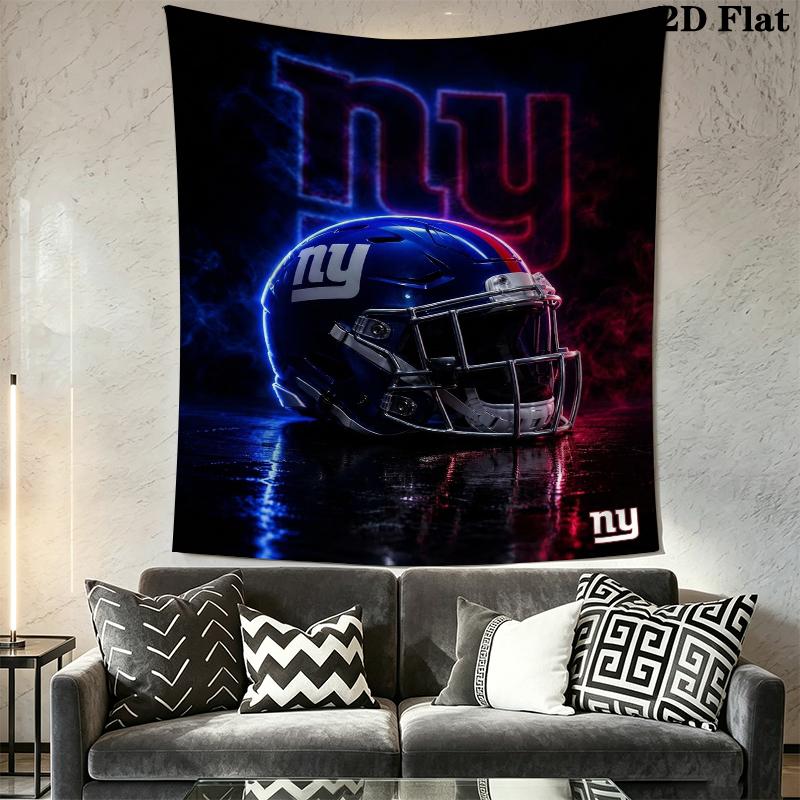 New York Giants Wall Tapestry Aesthetic Wall Hanging Printed Fabric Blanket Decorative Tapestries for Bedroom Living Room Home Decor